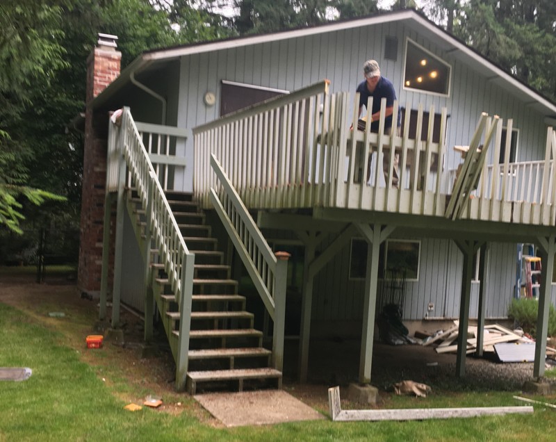 Deck replacement with trex