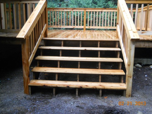 Custom Deck installation on Fox Island