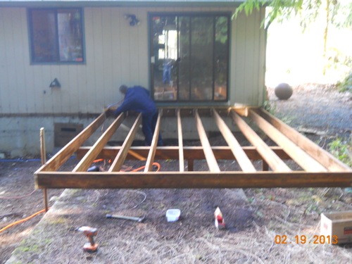 Custom Deck installation on Fox Island