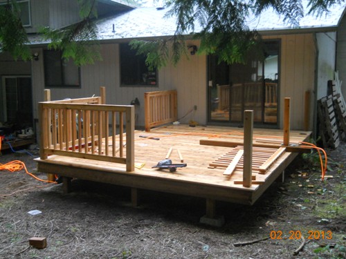 Custom Deck installation on Fox Island