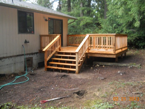 Custom Deck installation on Fox Island